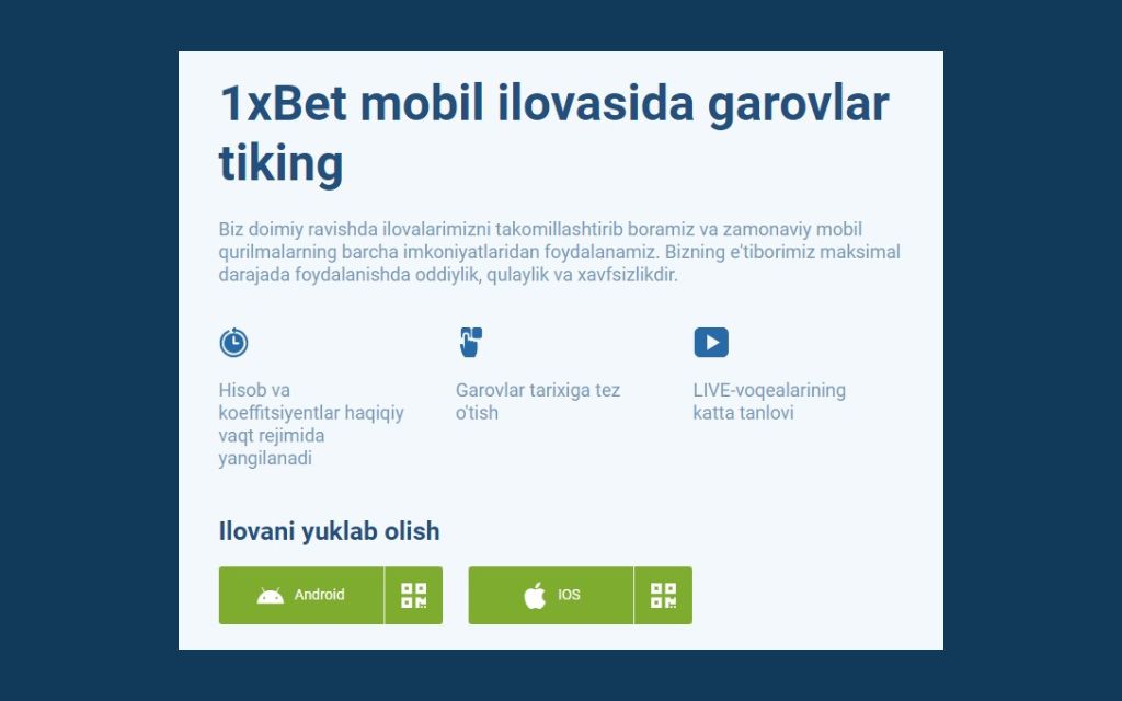 Aviator 1xbet mobil ilovasi