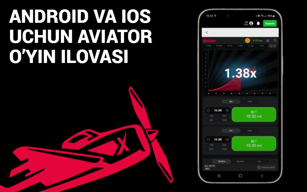 Android va iOS uchun Aviator o'yin ilovasi